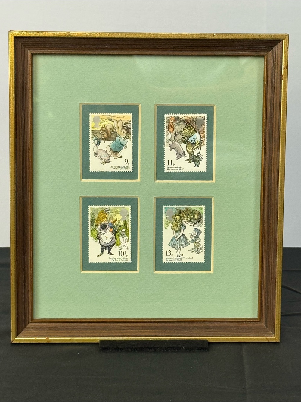 Adorable 1979 Custom Framed Literary British Stamps Nursery Decor Unisex - Picture 3 of 10
